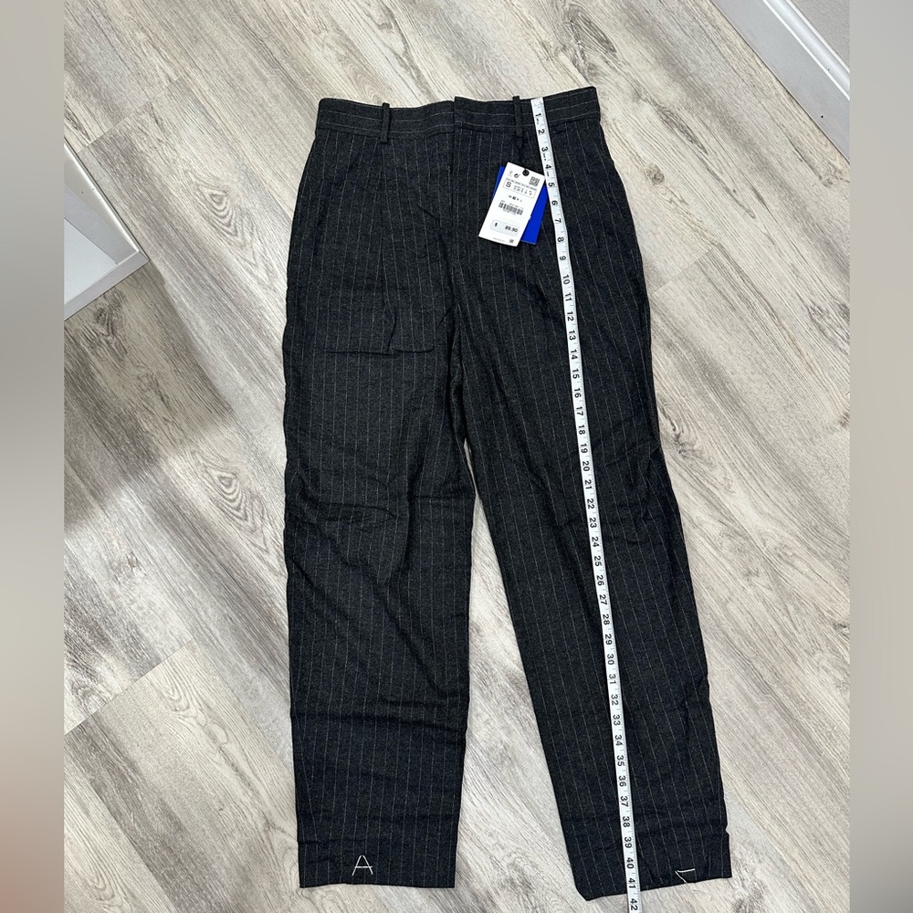 Zara Men's Black Pinstripe Cargo Pants